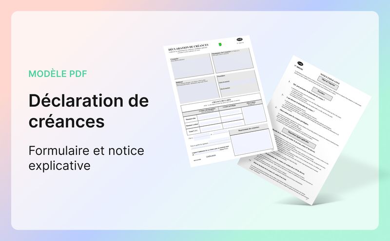 Formulaire de déclaration de créances
